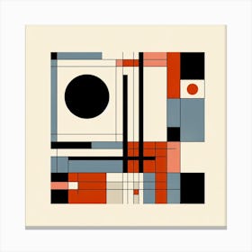 Minimalist Shapes and Colors: A Tribute to the Bauhaus Art Movement Canvas Print