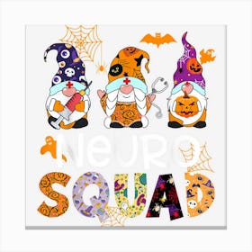 Neuro Squad Gnome Nurse Halloween Scrubs Costume Stethoscope Canvas Print