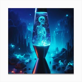 Skeleton Glowing Lamp Canvas Print