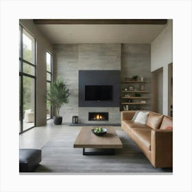 Modern Living Room 35 Canvas Print