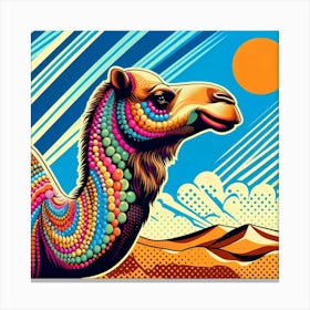 Camel In The Desert 1 Canvas Print