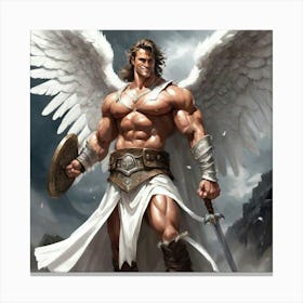 Angel With Sword Canvas Print