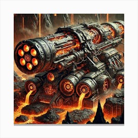 Magma Powered Artillery Weaponry Canvas Print