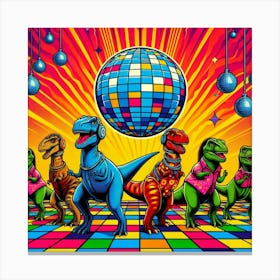 Happy Dino Canvas Print