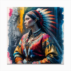 American native Canvas Print