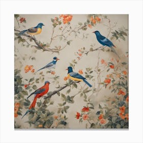 588762 A Wall Painting Containing Nature And Painted Bird Xl 1024 V1 0 Canvas Print