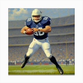 Momentum Master Football Star in Action Canvas Print