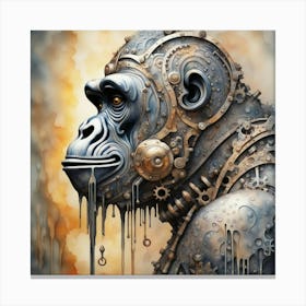 Steampunk Gorilla Canvas Print