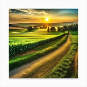 Sunset In The Countryside 29 Canvas Print