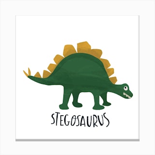 Stegosaurus Square Canvas Print
