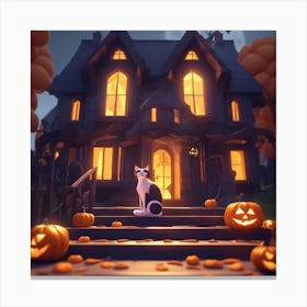 Halloween House 14 Canvas Print