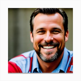 Smiling Man With Beard Canvas Print