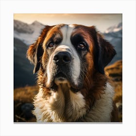 St Bernard Dog Canvas Print