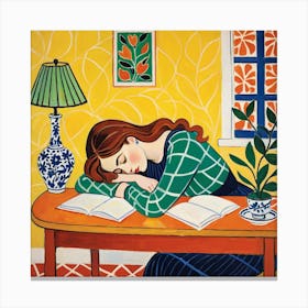 Girl Sleeping Canvas Print