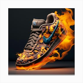 Nike Air Force 1 Fire Canvas Print