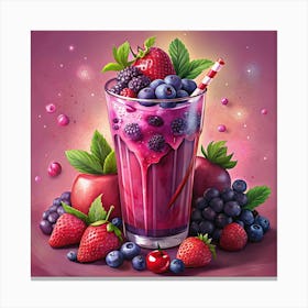 Berry Smoothie 1 Canvas Print