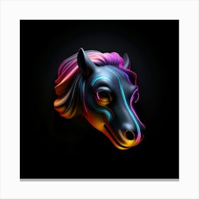 Neon Horse Head 1 Stampe su tela