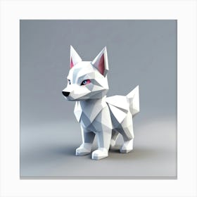 Origami Wolf Canvas Print