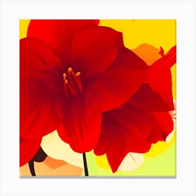 Red Lilies Canvas Print