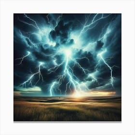 Lightning In The Sky 46 Canvas Print