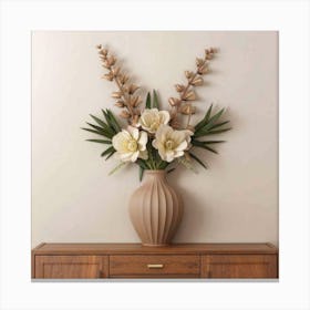 Floral Arrangement In A Vase Canvas Print