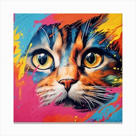 Splatter Cat Canvas Print