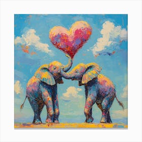 Love Elephants Canvas Print