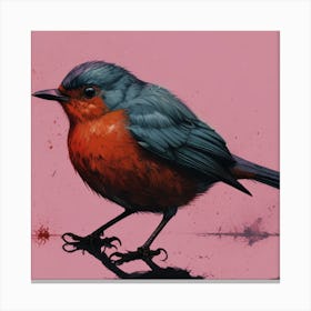 Pastel Robin Canvas Print