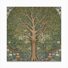 William Morris London Exhibition Poster Tree Of Life Botanical Art Print 3 Canvas Print