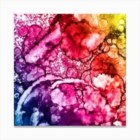 Abstraction Watercolor Full Color Square Canvas Print