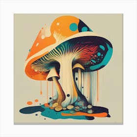 Psychedelic Mushroom Canvas Print
