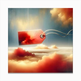 Red Tag In The Clouds 1 Canvas Print