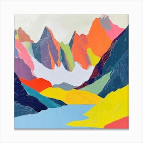 Colourful Abstract Vanoise National Park France 3 Canvas Print