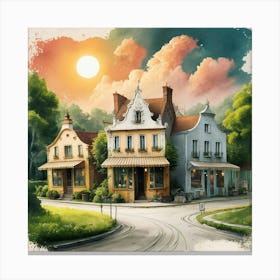 Little Village Canvas Print