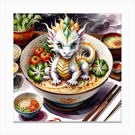 Dragon Noodle Bowl 3 Canvas Print