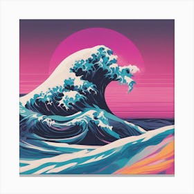 Minimalism Masterpiece, Trace In The Waves To Infinity + Fine Layered Texture + Complementary Cmyk C (21) Canvas Print