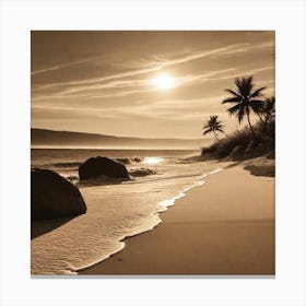 Sunset On The Beach 773 Canvas Print