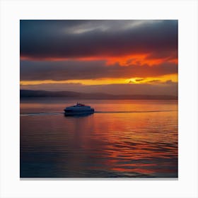 Sunset On The Water 6 Canvas Print