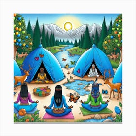 Blue Bliss Camp Canvas Print