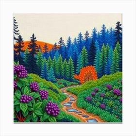 Blueberry Trail Canvas Print