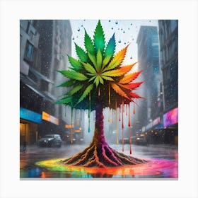 Rainbow Tree Canvas Print