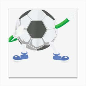 Funny Soccer Ball Dabbing Soccer Players Kids Canvas Print