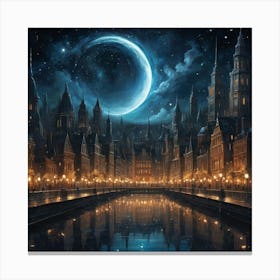 City At Night Canvas Print