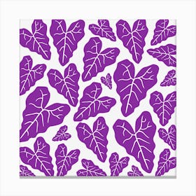 Purple Leaves Pattern Canvas Print
