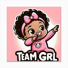 Team Girl Canvas Print