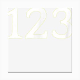 Number 123 T Shirt Canvas Print