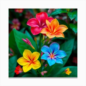 Colorful Flowers In The Garden 1 Canvas Print