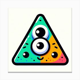 Triangle With Eyes 2 Canvas Print