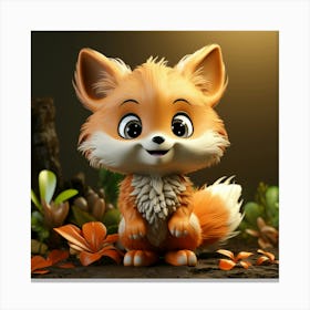 Cute Fox 2 Canvas Print