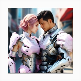 Robot Couple 13 Canvas Print